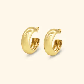 Bowie Hoop Stud Earrings Size M