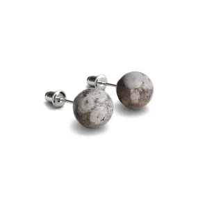 Fossil Jasper | .925 Sterling Silver | Gemstone Stud Earrings