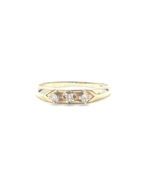 1/3 carat 3 Diamond Inline Ring