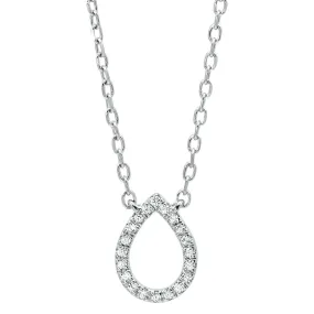 14k Diamond Pear Pendant