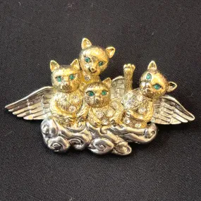 Angel Cats Brooch