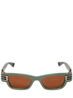 Bottega Veneta   Bolt squared injected acetate sunglasses 