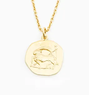 Elegant Capricorn Zodiac Sign Necklace in Sterling Silver