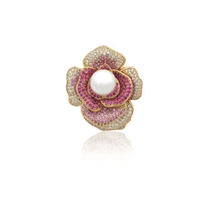 Flower Freshwater Pearl Brooch