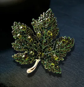 Fresh Accessories - Brooch Green Leaf