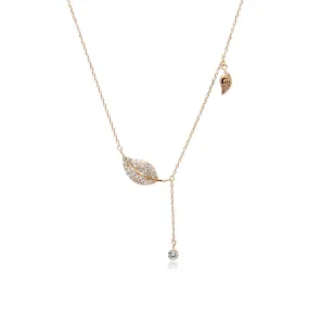 Leaf Cubic Zirconia  Necklace