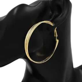 Multi Hoop Gold Earrings