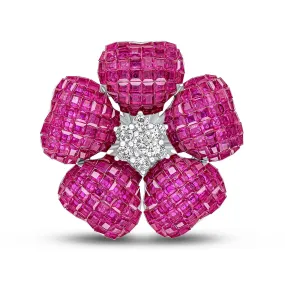 Rhoda Brooch (Ruby)