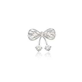 Ribbon Cubic Zirconia Brooch