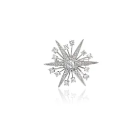 Starburst Cubic Zirconia Brooch