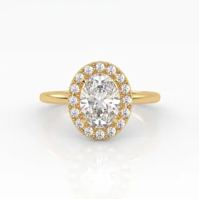 The Oval Solitaire with Halo